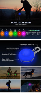 Rechargeable Dog Collar Light – LED Pet Safety Pendant