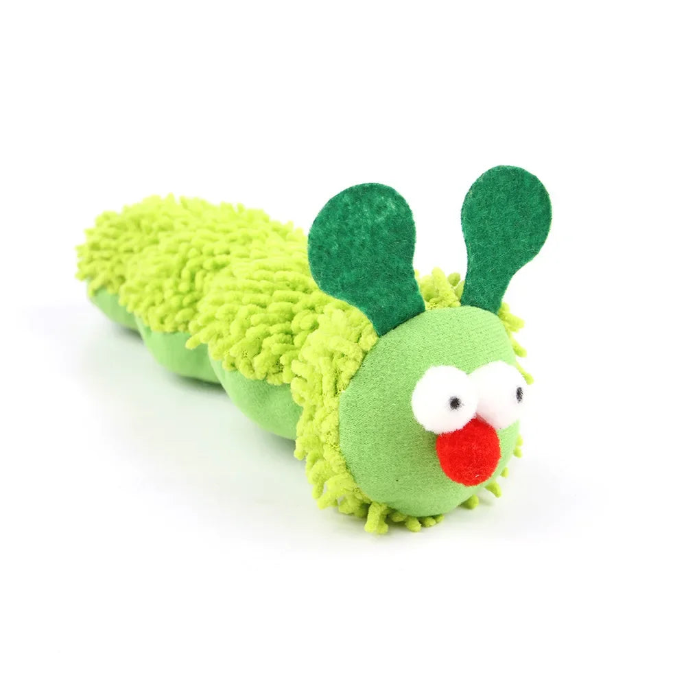 Cat Chew Toy – Catnip Silvervine Caterpillar Dental Toy for Kittens