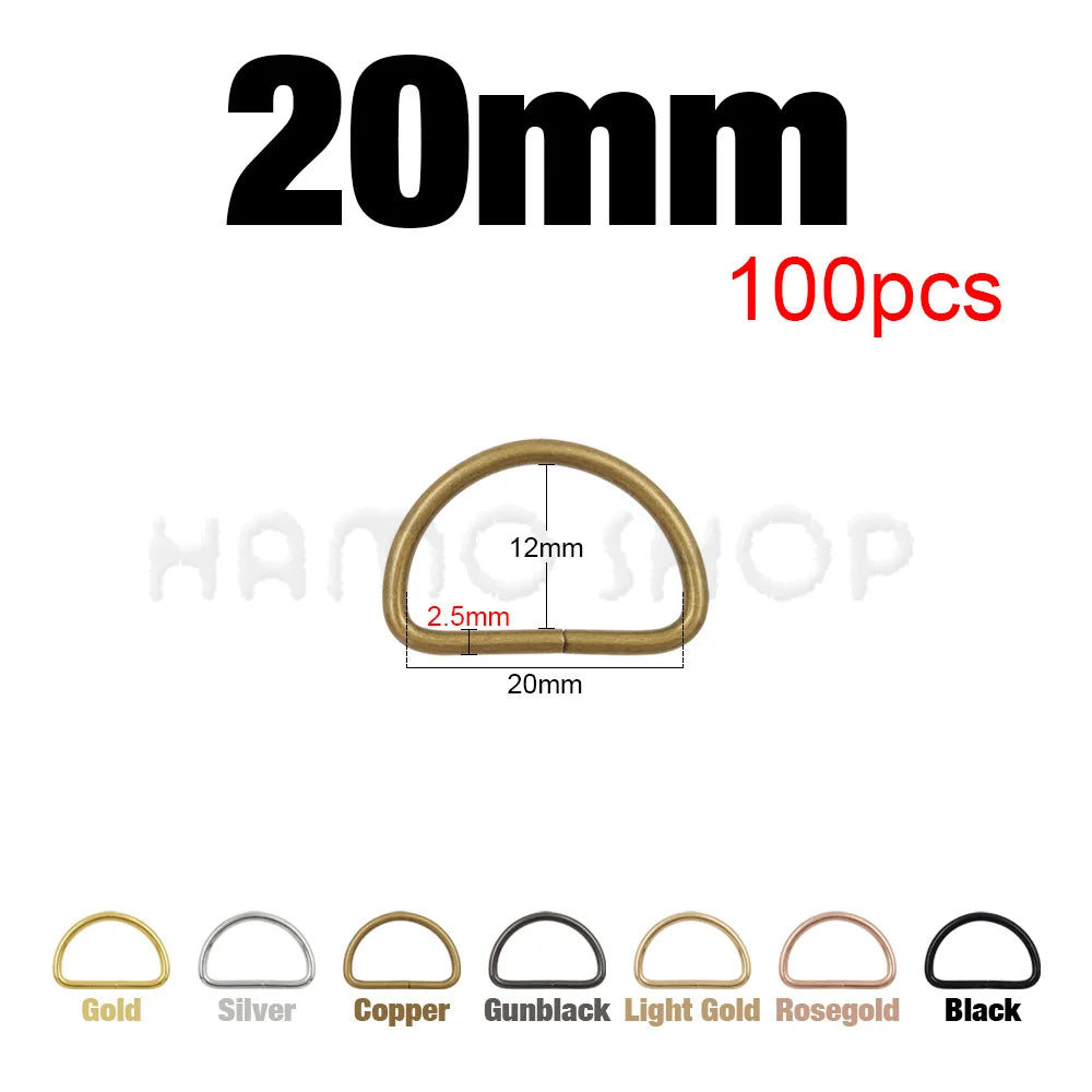 Metal D Ring Buckle – Bag Strap Hardware for Leather Craft DIY