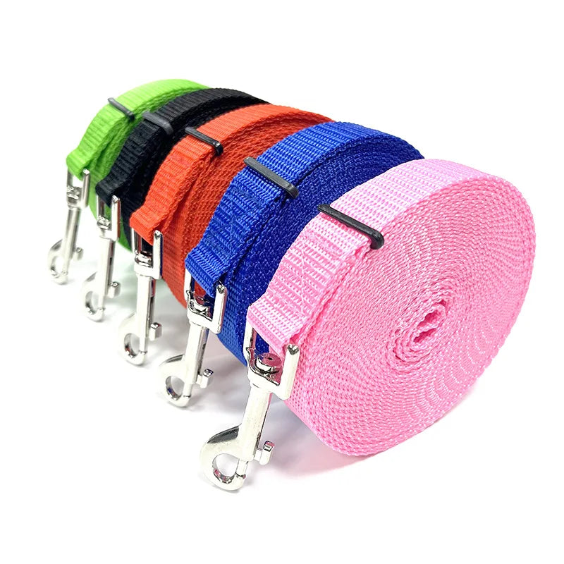 Long Dog Leash – 1.2M-30M Nylon Training Rope for Outdoor Use