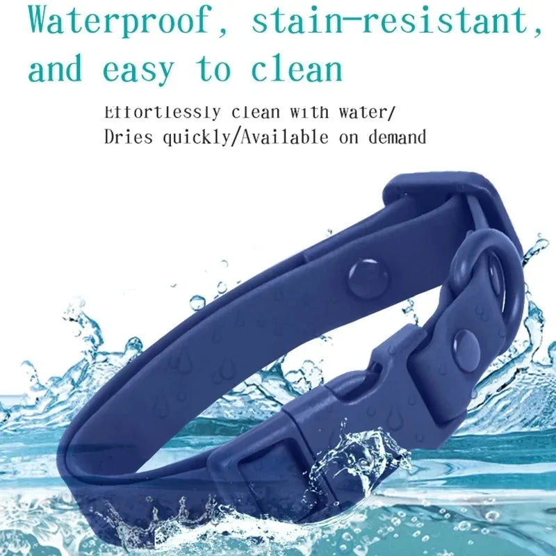 PVC Dog Collar Waterproof Adjustable Breakaway Easy Clean
