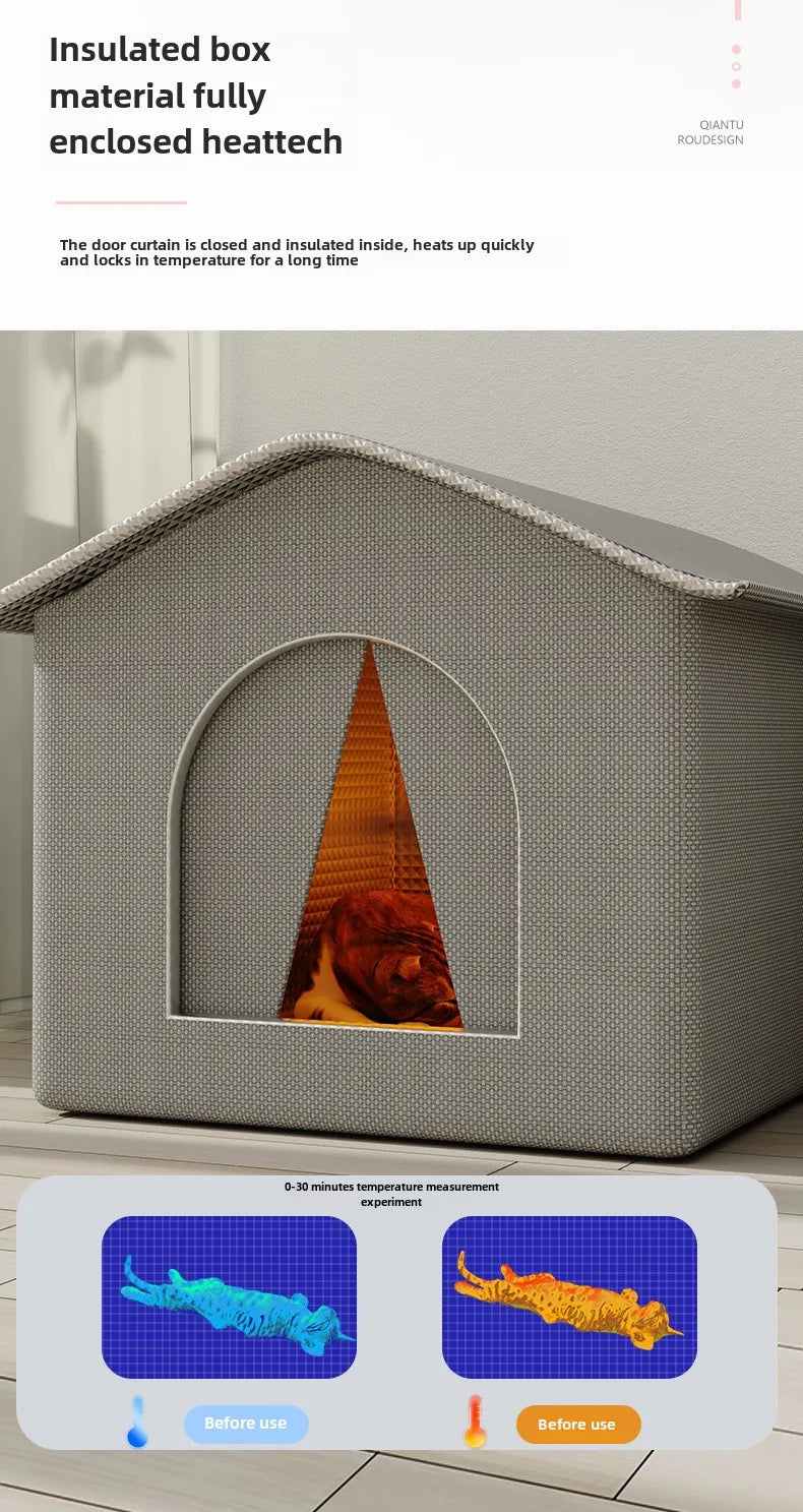 Outdoor Cat House – Waterproof Winter Pet Cave