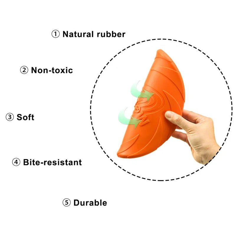 Flying Disc Dog Toy – Silicone Frisbee for Fetch & Training