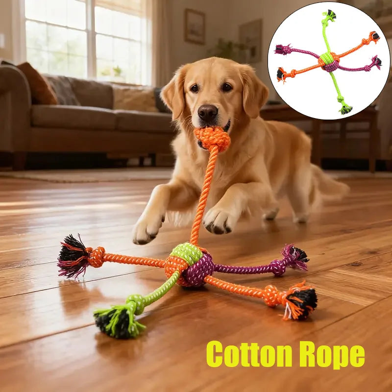 Dog Rope Toy – 30cm Linen Tug & Chew Toy