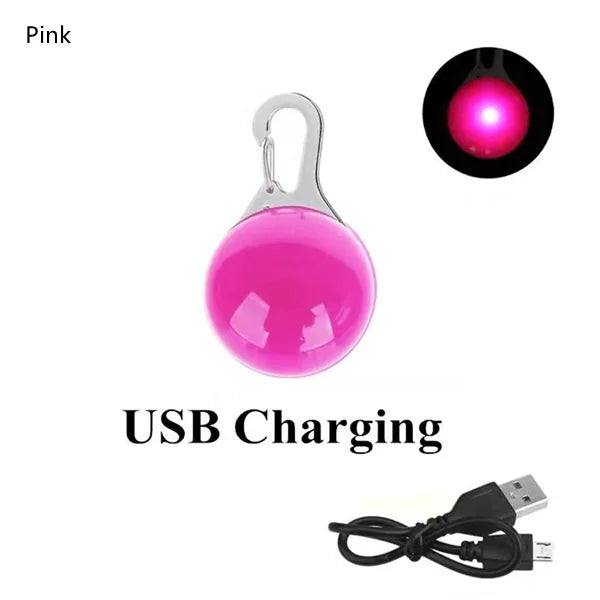 Rechargeable Dog Collar Light – LED Pet Safety Pendant