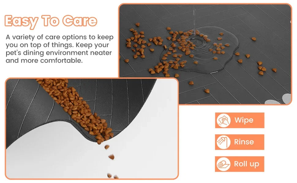 Pet Feeding Mat, Absorbent Waterproof Bowl Mat for Dogs & Cats