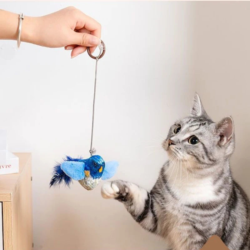 Interactive Cat Toy – Hanging Bird with Realistic Sound