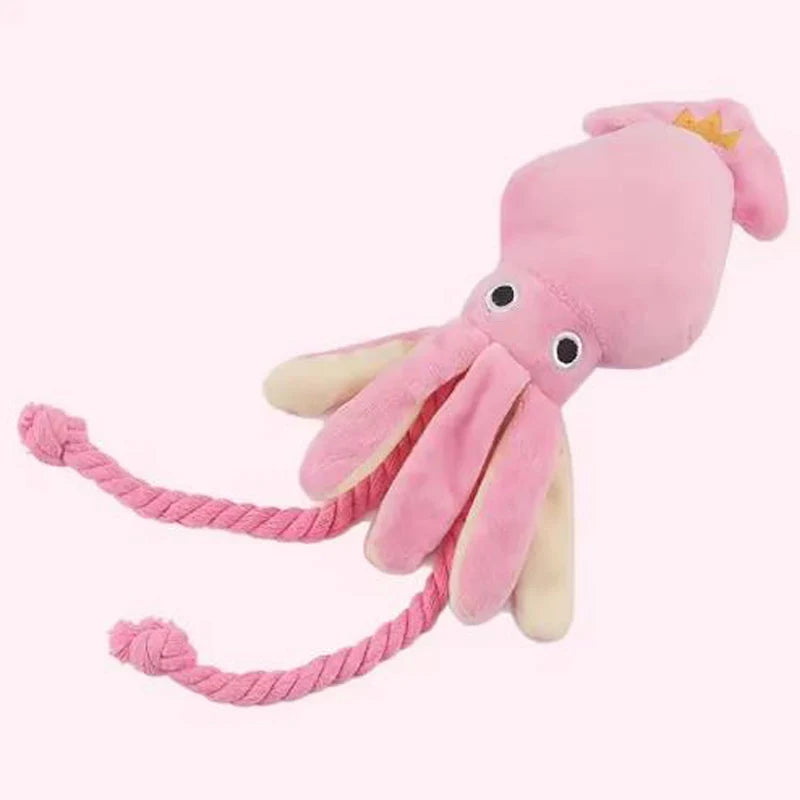 Octopus Dog Toy Interactive Rope Chew Toy for Teeth Cleaning