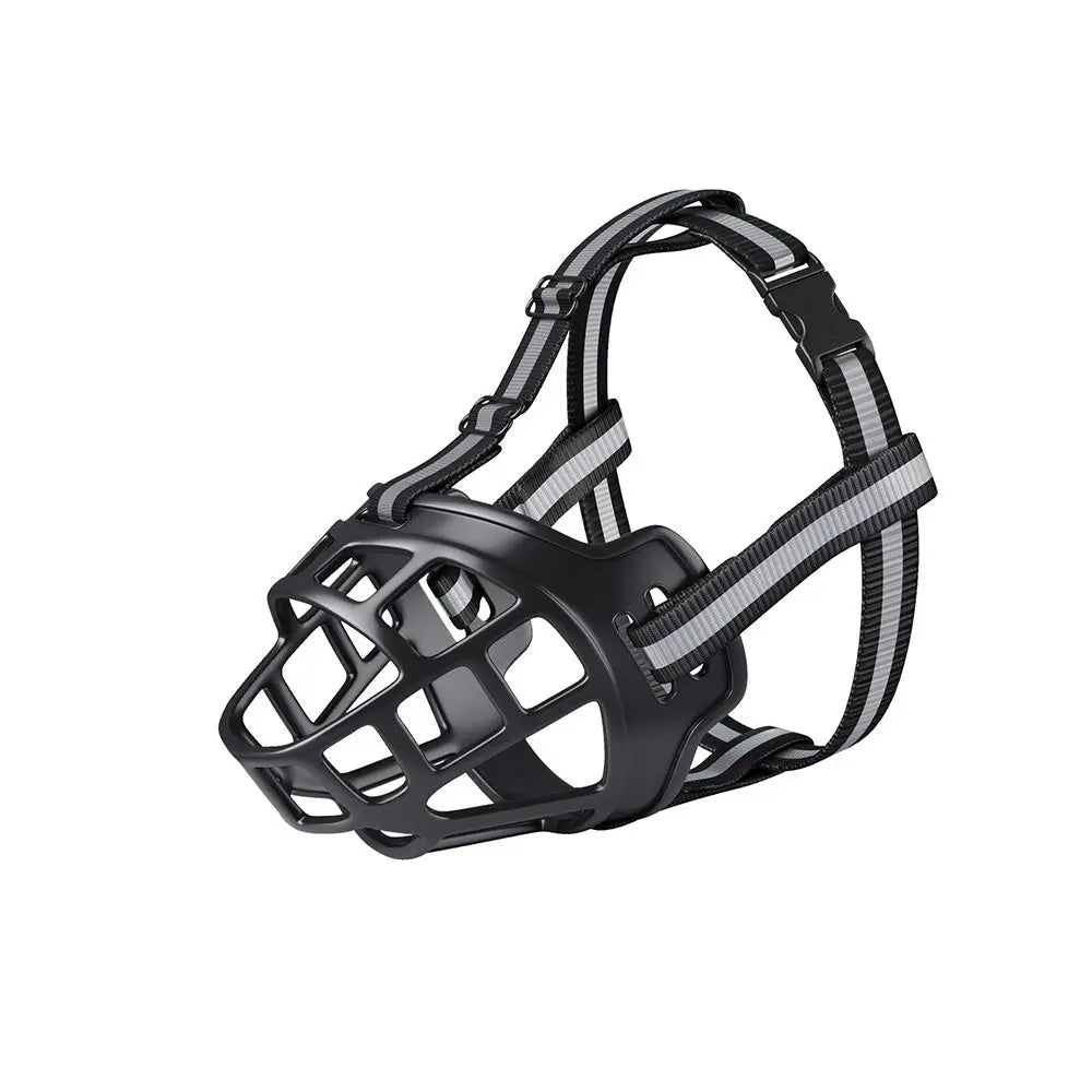 Adjustable Dog Muzzle with Reflective Strip for Drinking