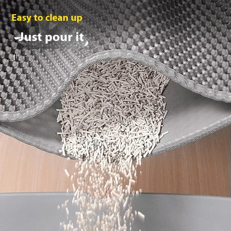 Large Cat Litter Mat – 2-Layer Waterproof Washable Catcher