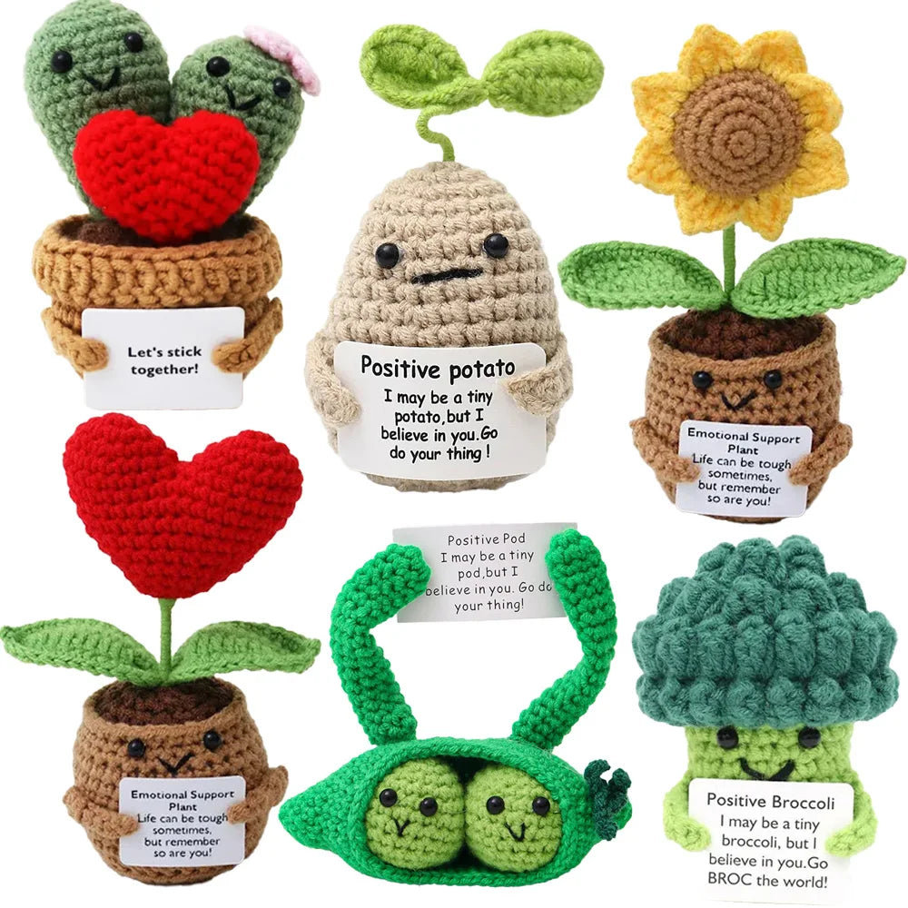Crochet Plush Pocket Hug Doll, Handmade Mini Plush Gift