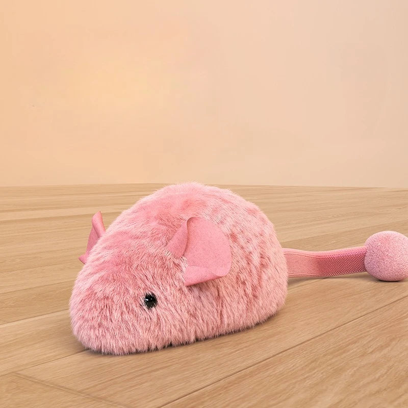 Plush Cat Toy Interactive Squeaky Mouse Toy for Kittens