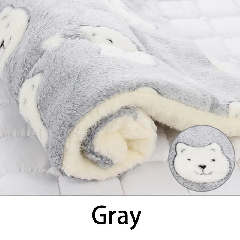 Dog Sleeping Mat – Washable Flannel Winter Bed for Small to Large Dogs