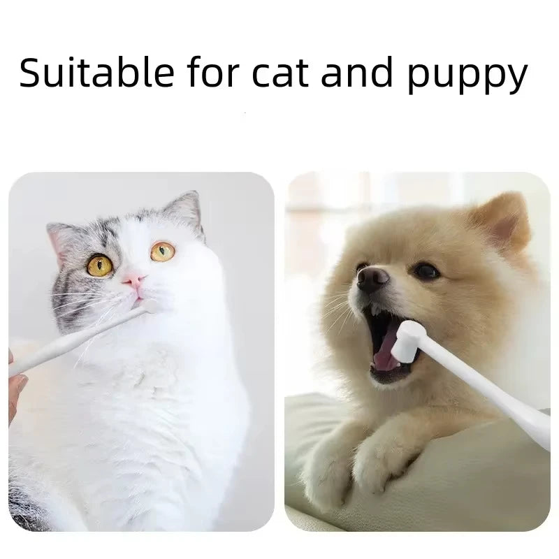 Round Head Dog & Cat Toothbrush - Soft Oral Cleaning