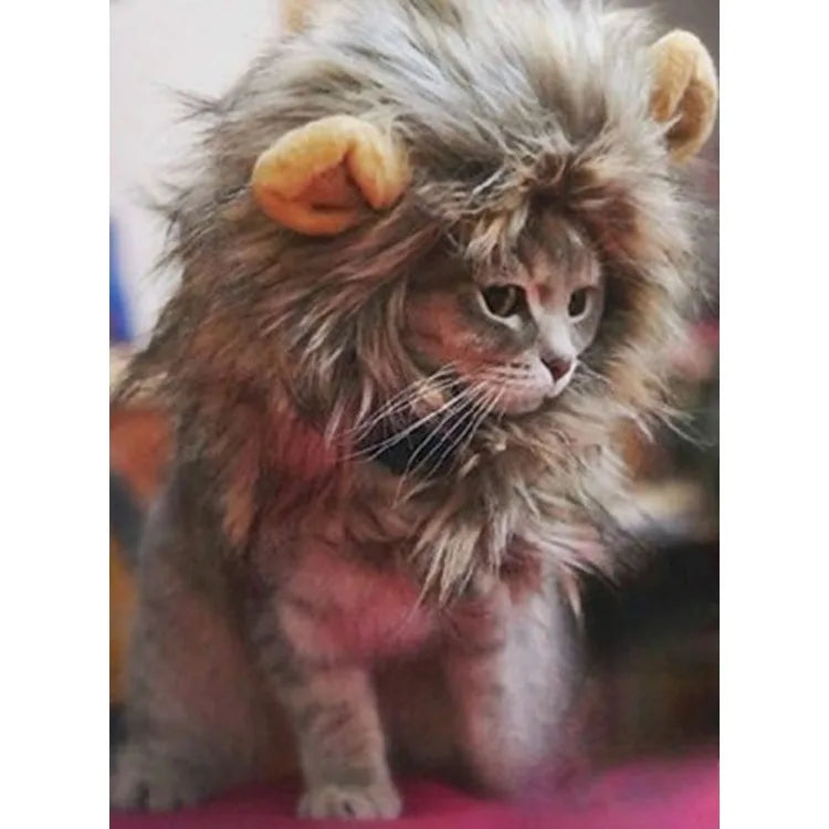 Lion Mane Dog Costume – Washable Pet Costume Wig