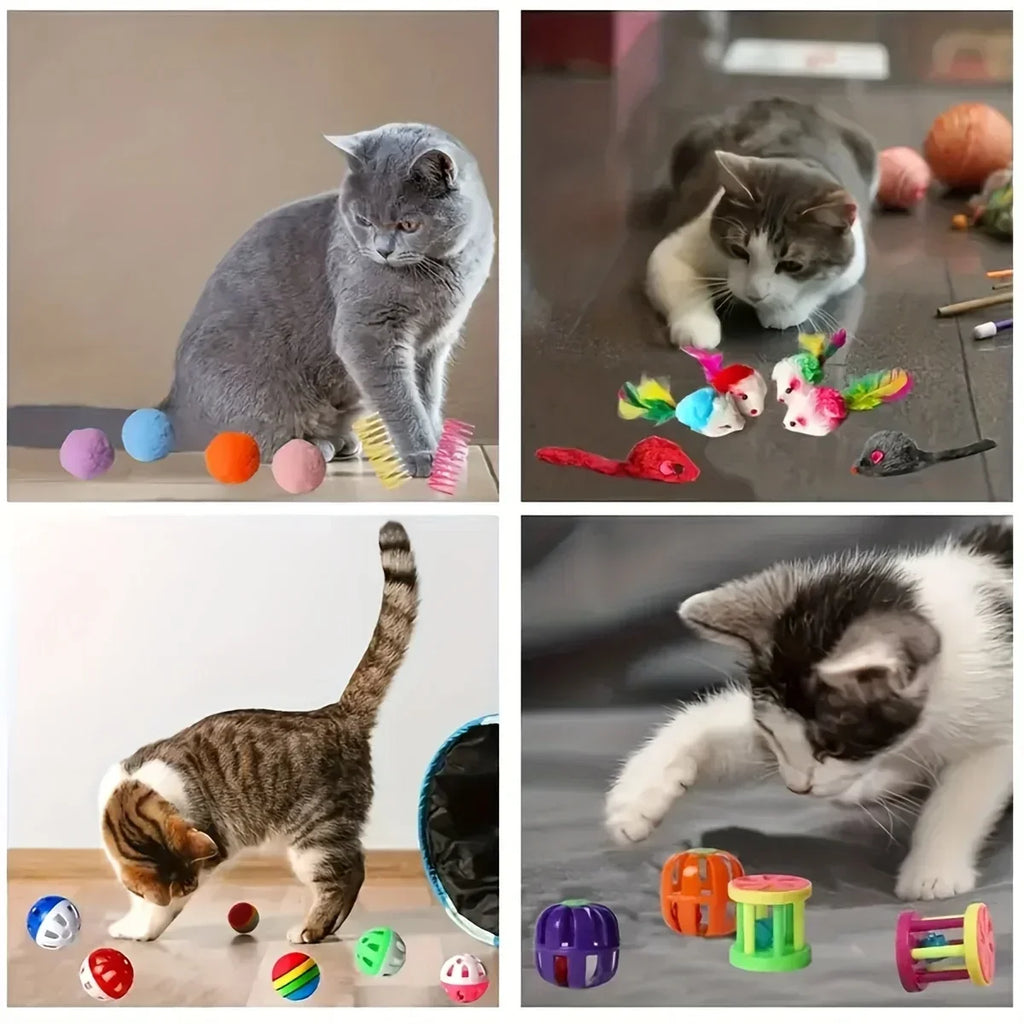 Cat Toys – Mixed Variety Plastic and Plush Toys