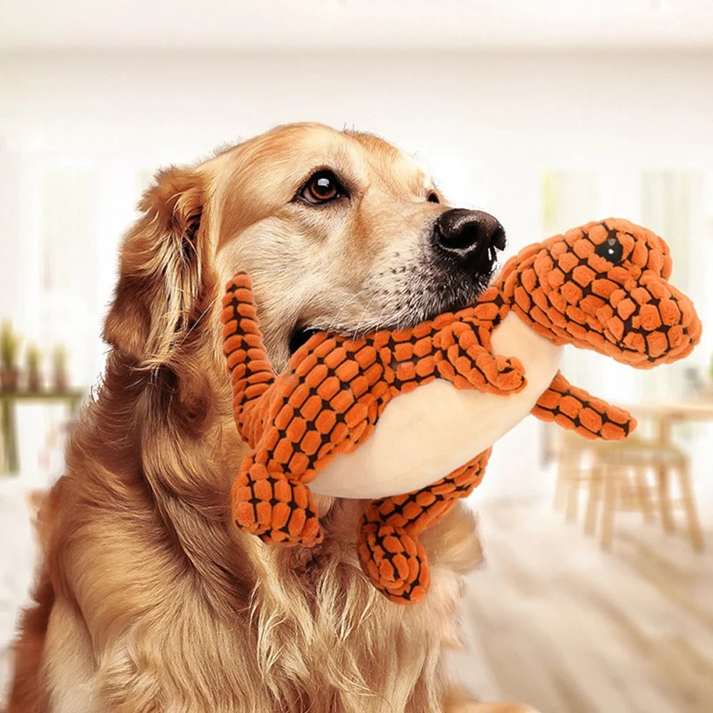 Plush Dog Toy Dinosaur Chew Toy for Small Dogs