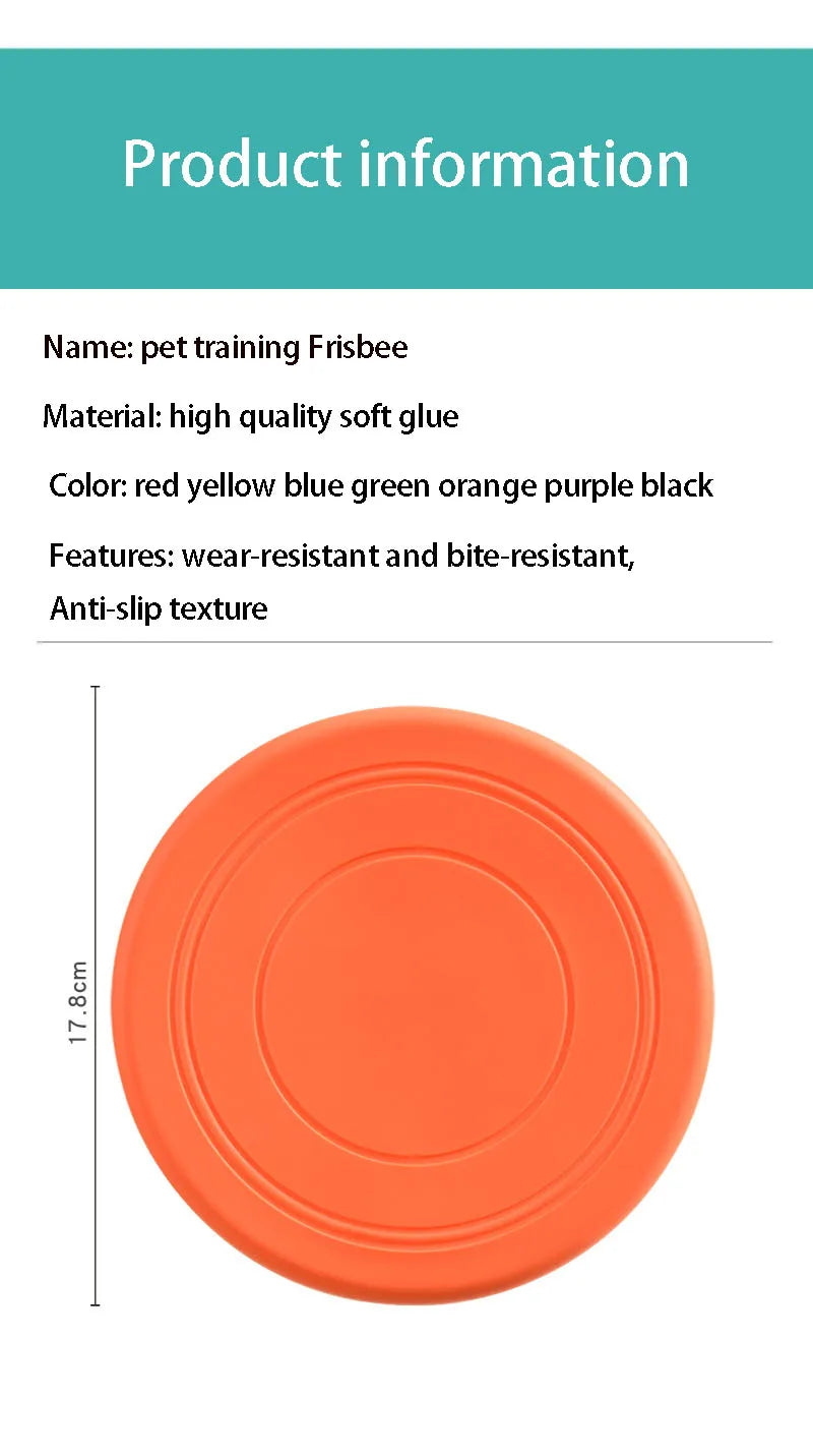 Flying Disc Dog Toy – Silicone Interactive Fetch Disc