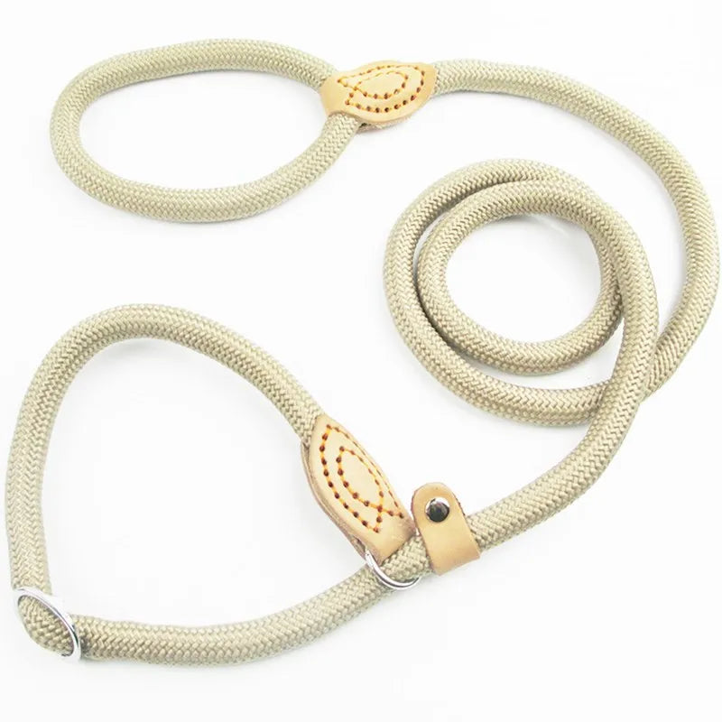 Slip Rope Dog Leash – Adjustable Braided Training Lead for Large Dogs