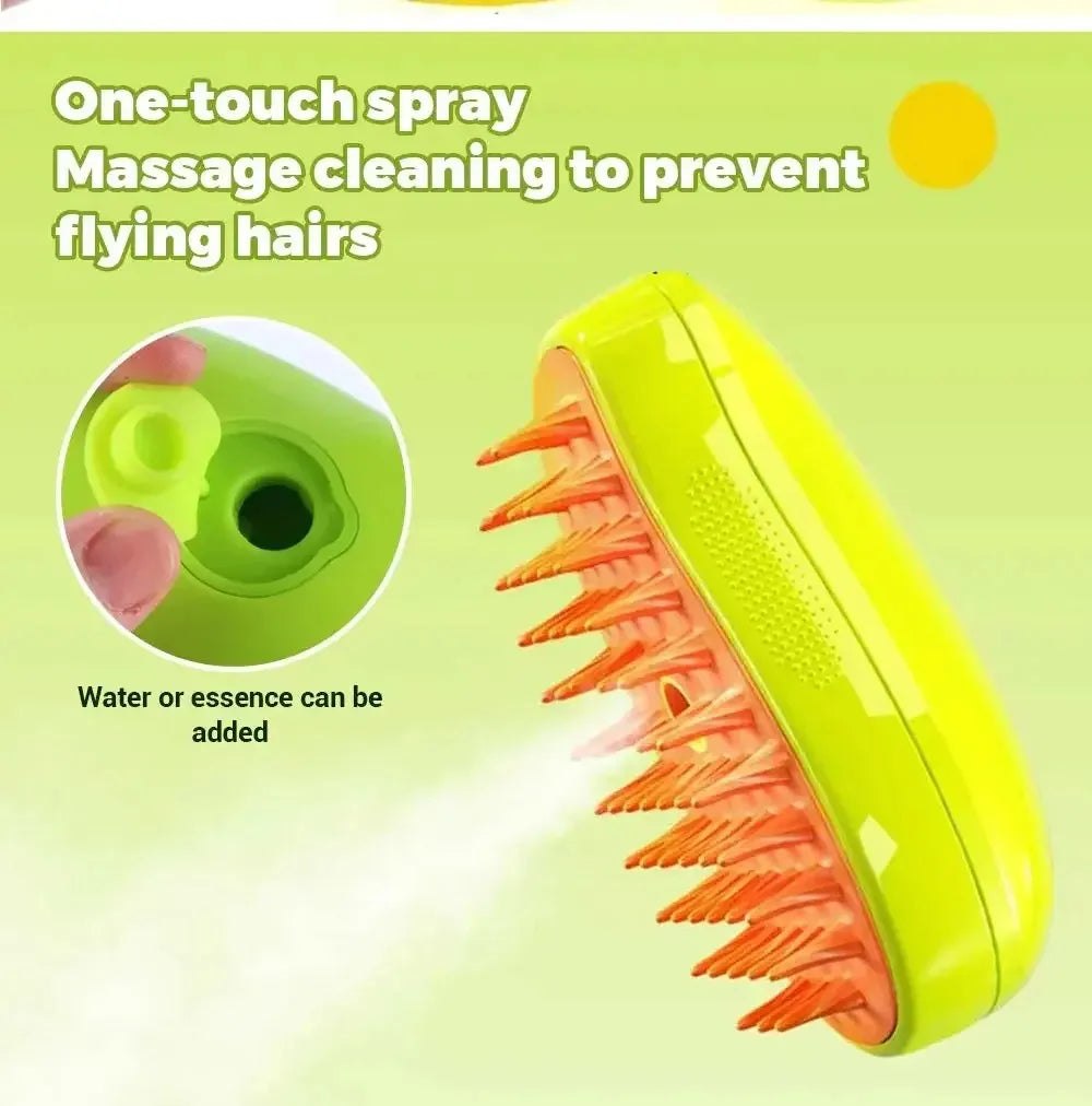 Cat Steam Brush – Electric Grooming, Massage & Deshedding Tool