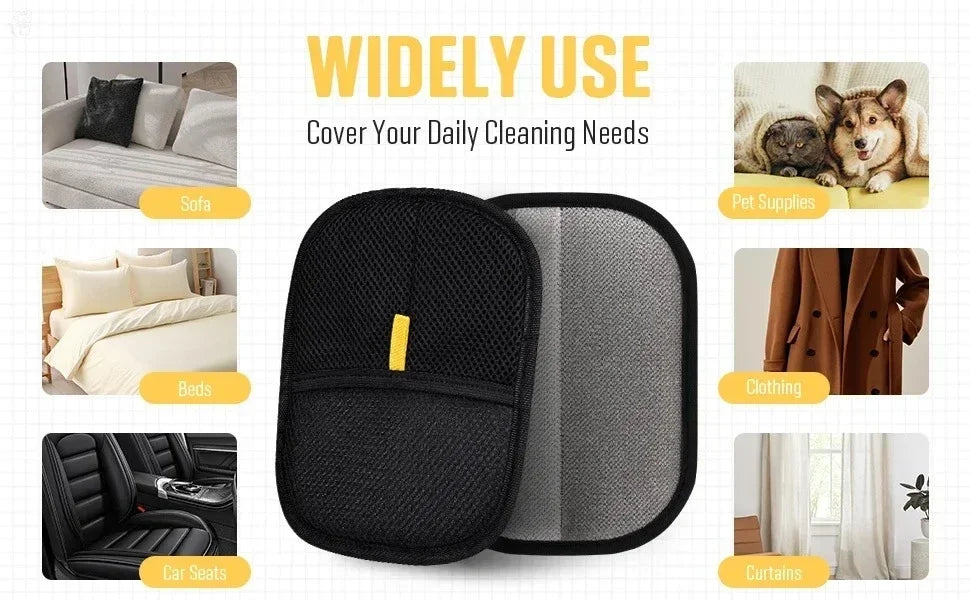 Pet Hair Removal Gloves, Reusable Grooming & Fur Cleaning Mitts