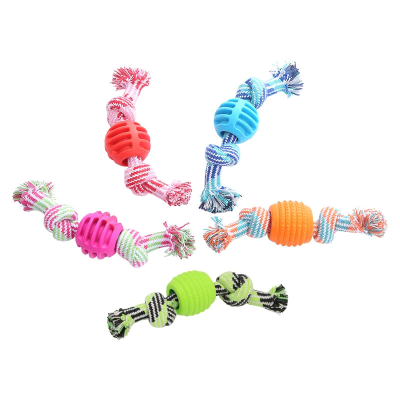 Dog Rope Ball Toy – Double Knot Chew Toy for Dogs