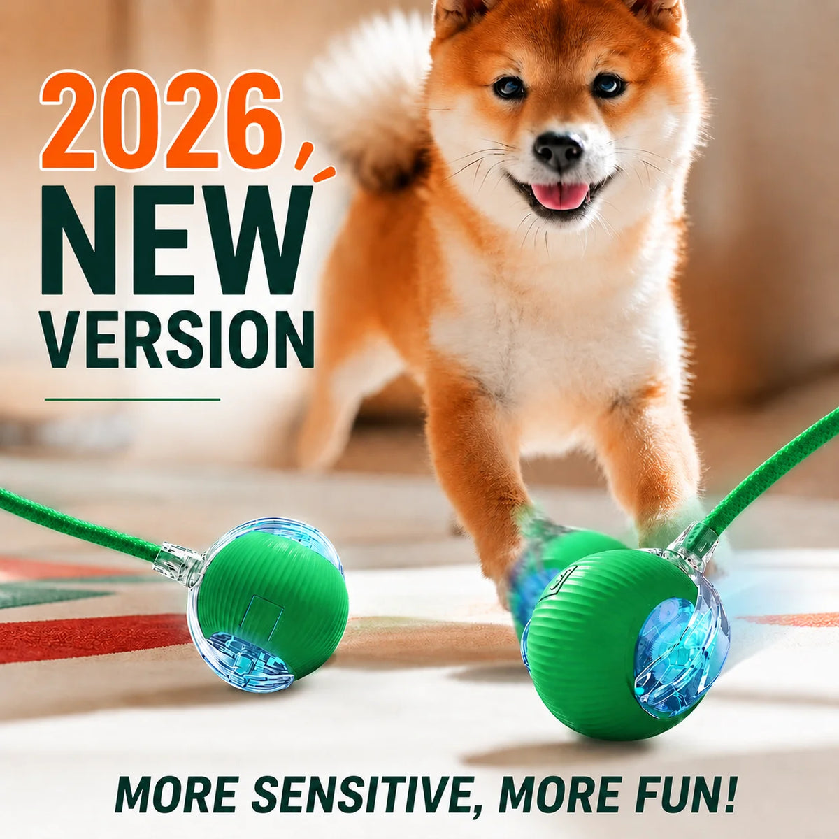 Automatic Dog Ball, Rechargeable Interactive Toy for Dogs