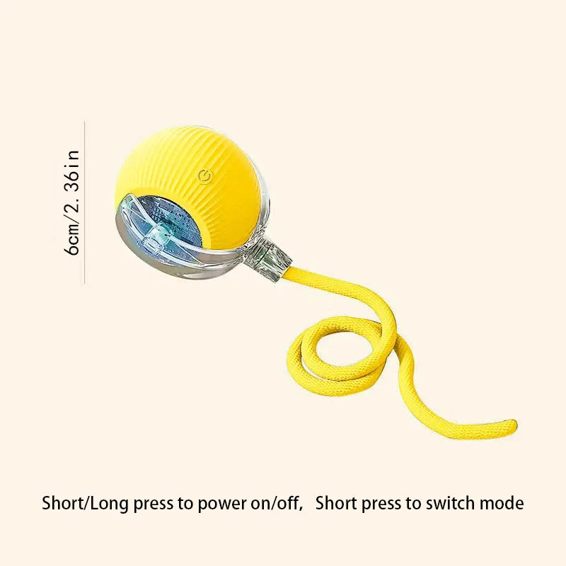 Automatic Interactive Cat Toy Ball – USB Rechargeable Rolling Toy