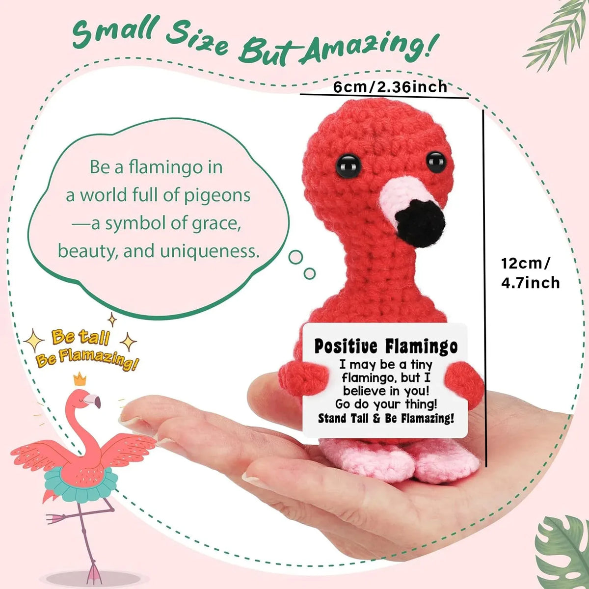 Crochet Plush Pocket Hug Doll, Handmade Mini Plush Gift