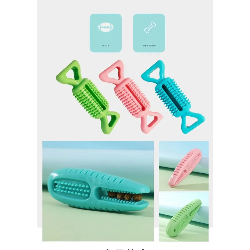 Dog Chew Toy Rubber Ball for Teeth Cleaning & Training