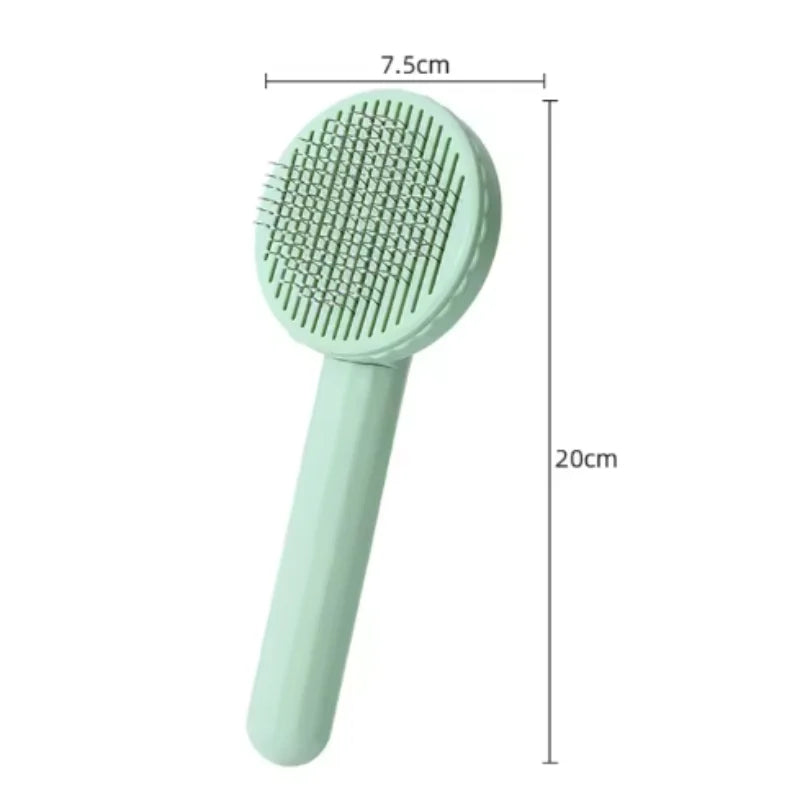 Dog Grooming Brush Self Cleaning Pet Hair Removal Comb