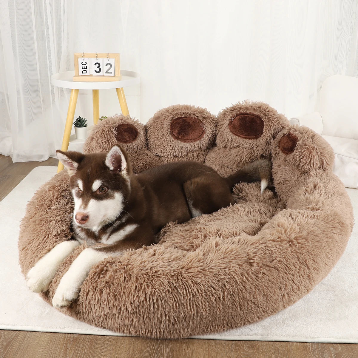Fluffy Dog Bed Winter Warm Soft Pet Bed for Small & Large Dogs
