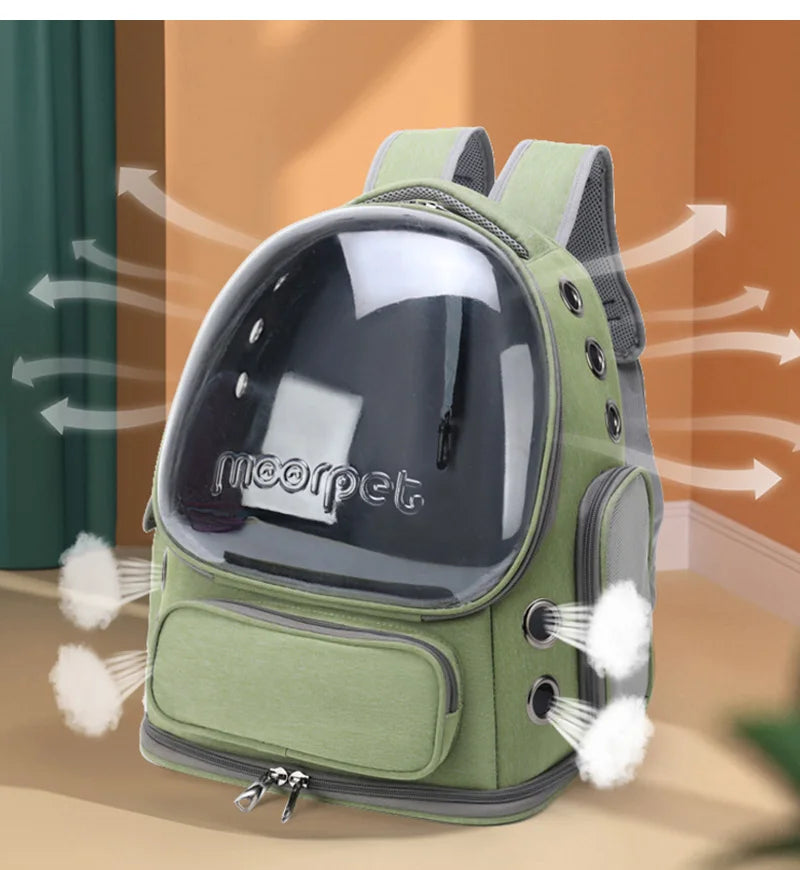 Cat Carrier Backpack – Transparent Breathable Pet Travel Bag