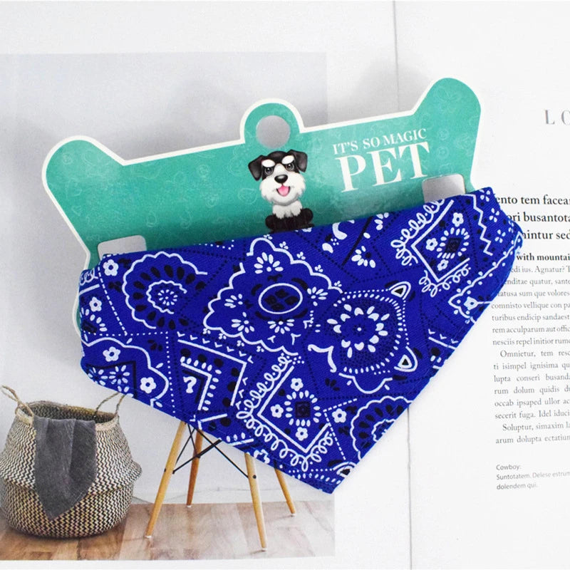 Pet Bandana – Adjustable Triangle Scarf for Dogs & Cats