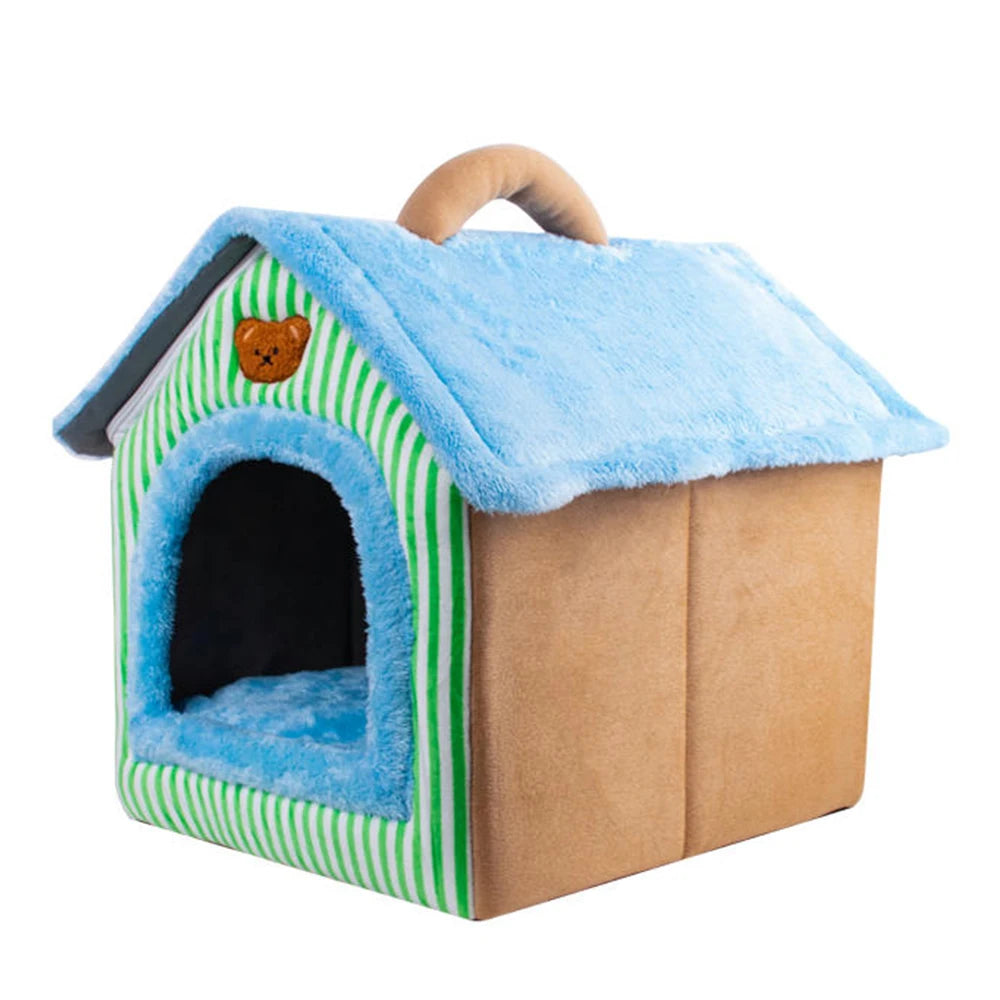 Foldable Cat House – Washable Cave Bed for Cats & Small Dogs