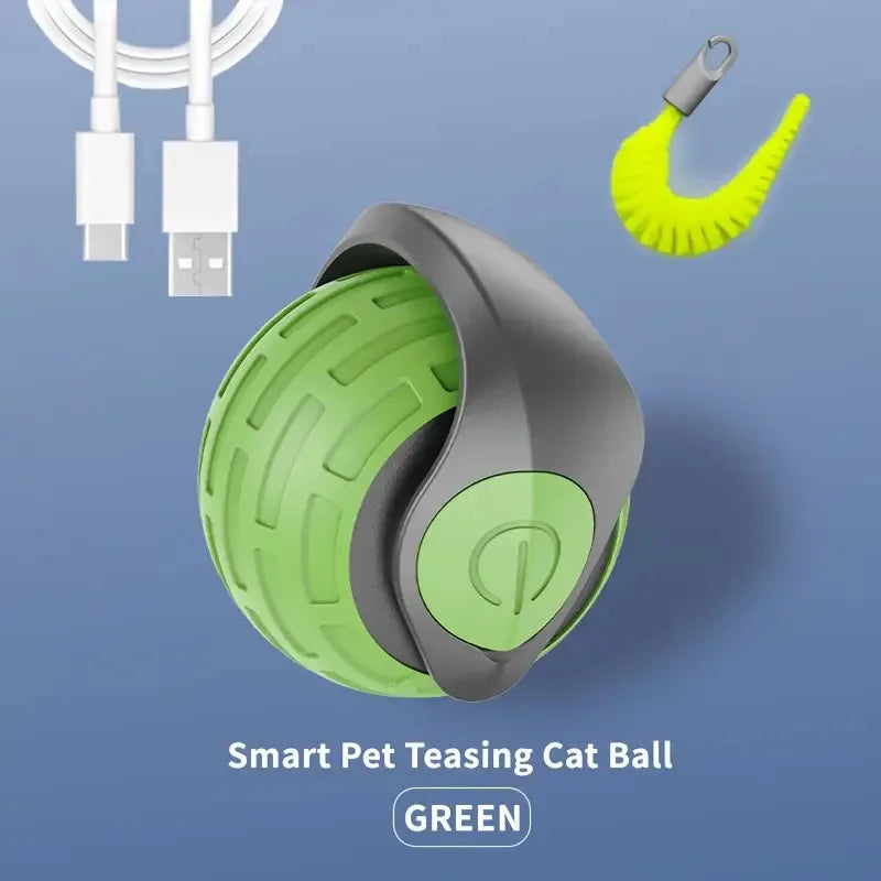 Automatic Interactive Cat Toy Ball – USB Rechargeable Rolling Toy
