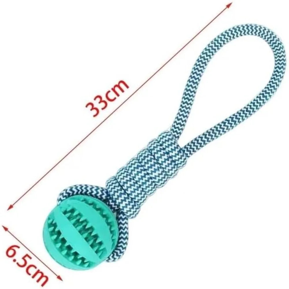 Dog Chew Toy Rubber Ball for Teeth Cleaning & Training