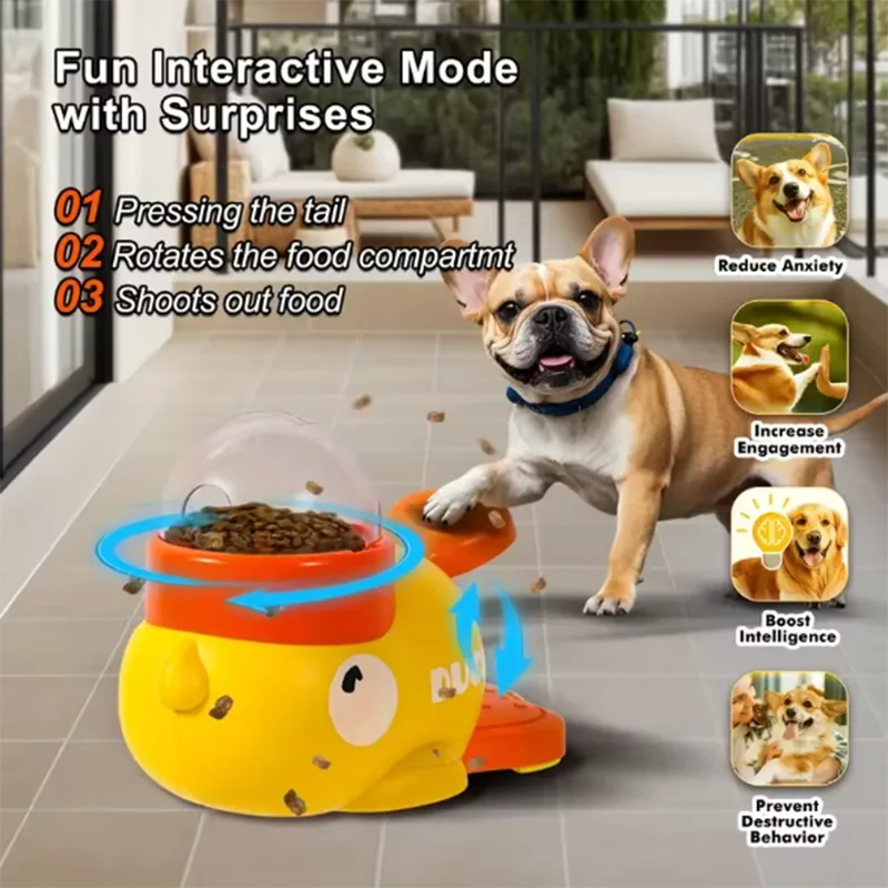 Interactive Dog Feeder Toy – Puzzle Treat Dispenser Duck