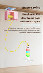 Automatic Interactive Cat Toy with Flying Feather & Elastic Rope