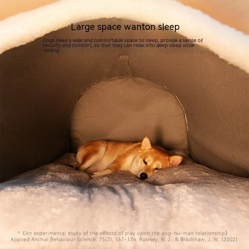 Large Dog House – Warm Washable Covered Bed for Dogs