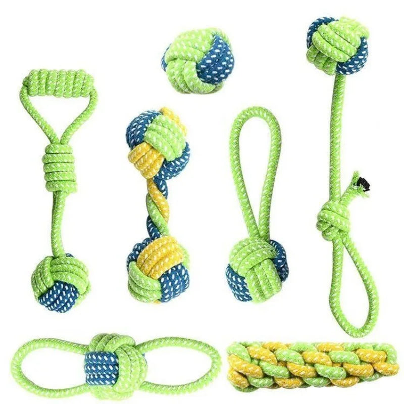 Rope Dog Toy, Cotton Chew & Interactive Dental Cleaning Toy