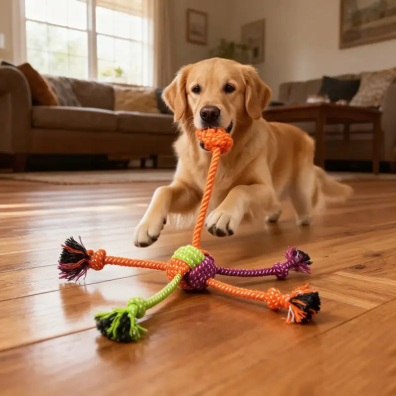 Dog Rope Toy – 30cm Linen Tug & Chew Toy