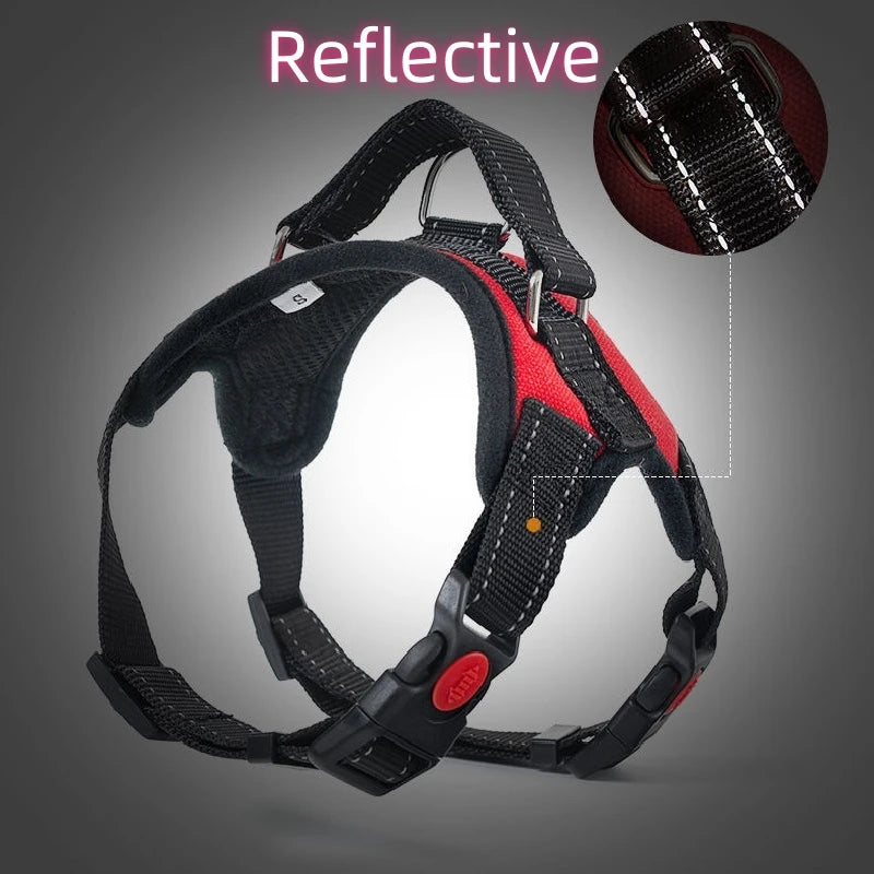 Dog Harness Vest – Padded Reflective Adjustable