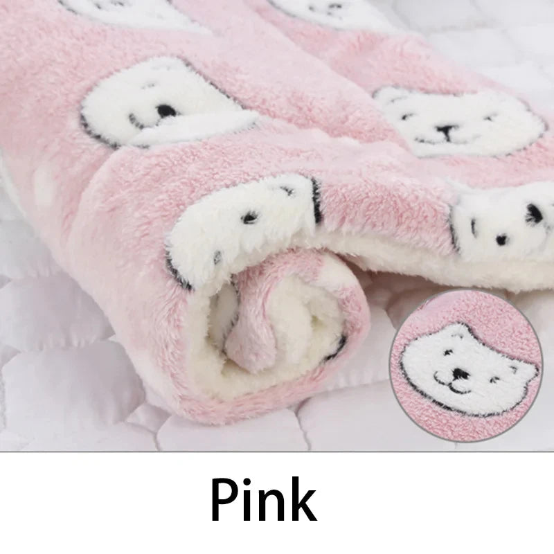 Dog Sleeping Mat – Washable Flannel Winter Bed for Small to Large Dogs