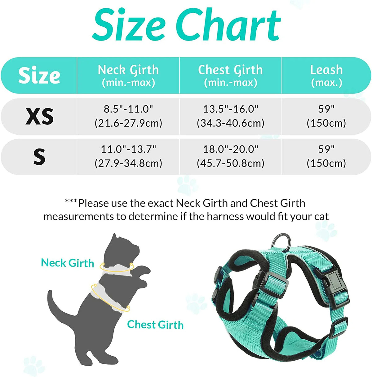 Cat Harness and Leash Set – Adjustable Vest for Walking