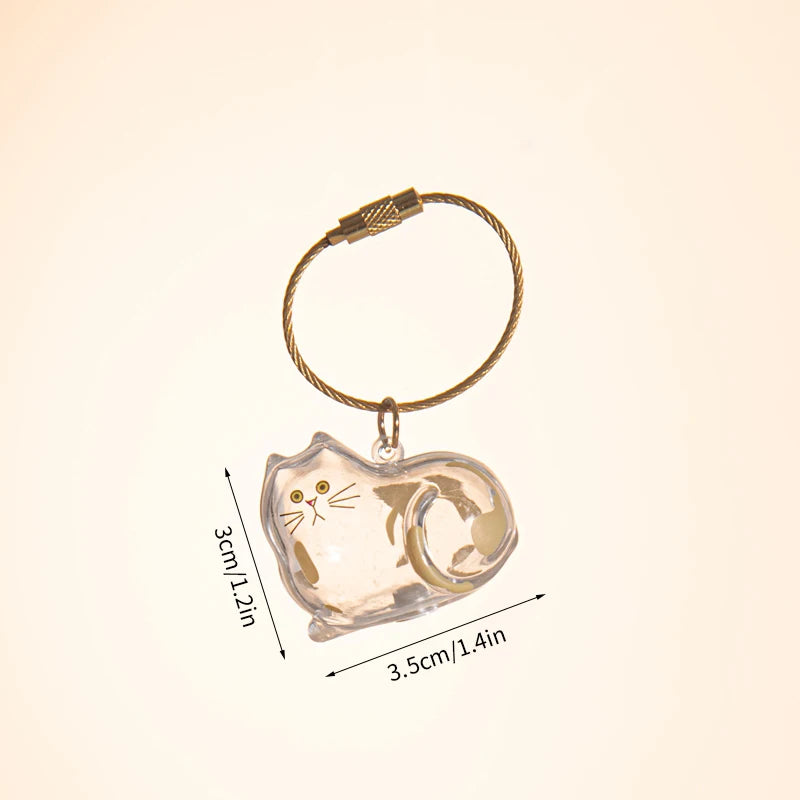 Cat Hair Memorial Keychain – Pet Fur Keepsake Storage Capsule