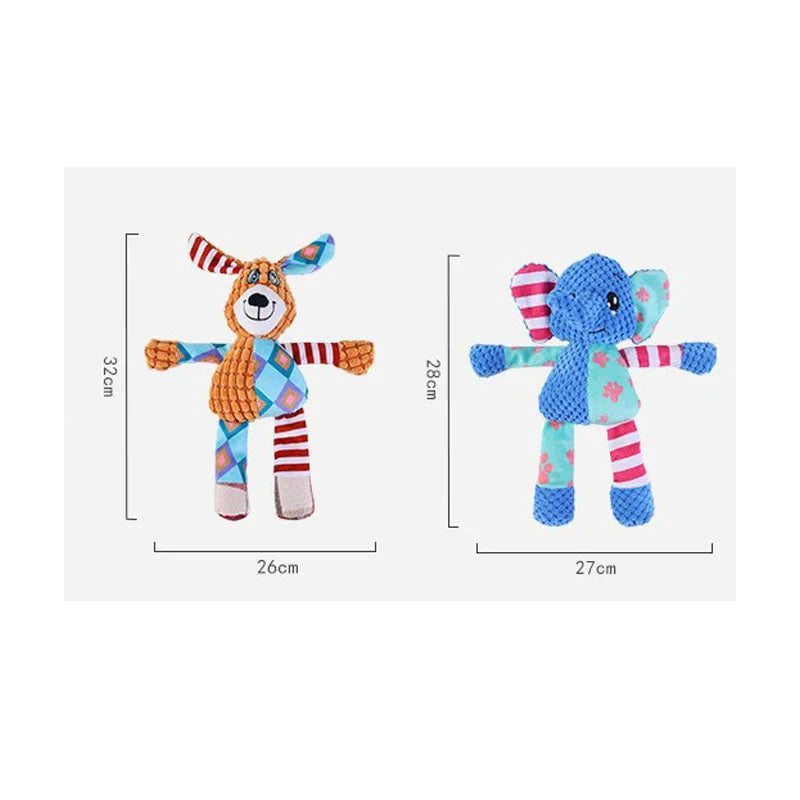 Plush Dog Toy – 27cm Squeaky Interactive Chew Toy