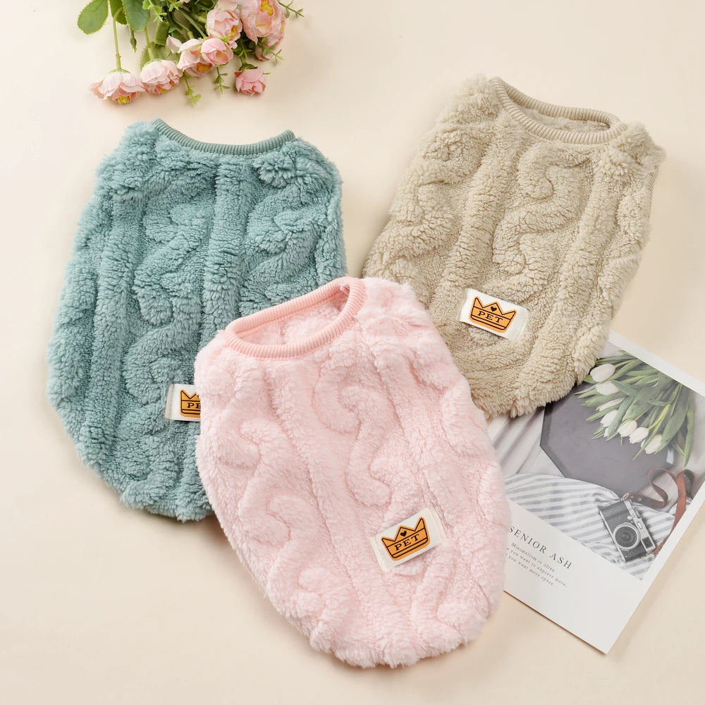 Fleece Dog Sweater for Small Dogs & Cats