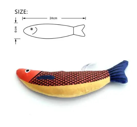 Catnip Fish Toy – Plush Interactive Cat Chew Toy