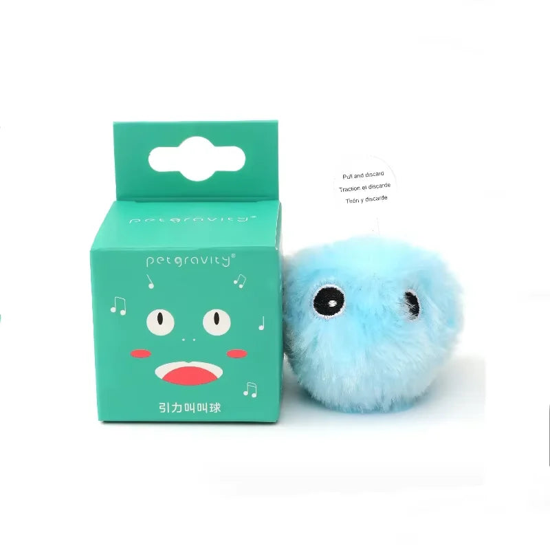 Interactive Cat Ball Toy – Plush Squeaky Training Toy for Cats